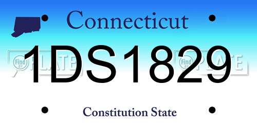 1DS1829 Connecticut License Plate
