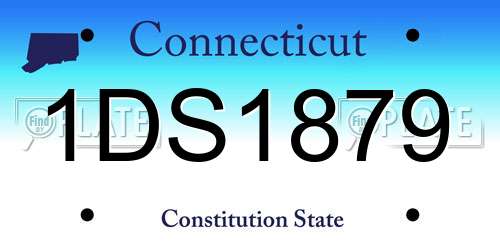 1DS1879 Connecticut License Plate