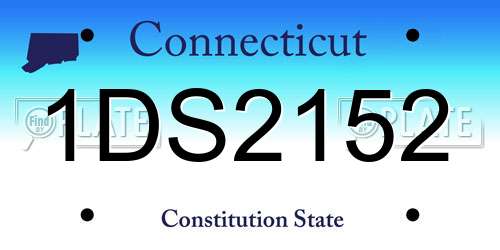 1DS2152 Connecticut License Plate