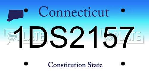 1DS2157 Connecticut License Plate