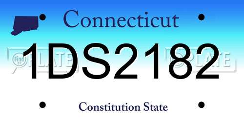 1DS2182 Connecticut License Plate