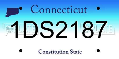 1DS2187 Connecticut License Plate