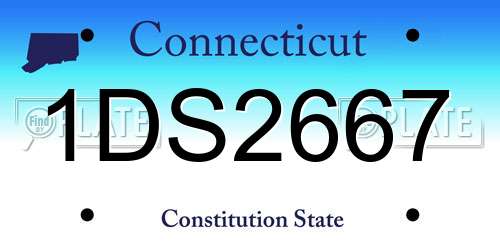 1DS2667 Connecticut License Plate