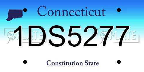 1DS5277 Connecticut License Plate