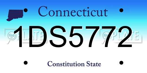 1DS5772 Connecticut License Plate