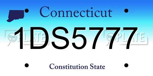 1DS5777 Connecticut License Plate