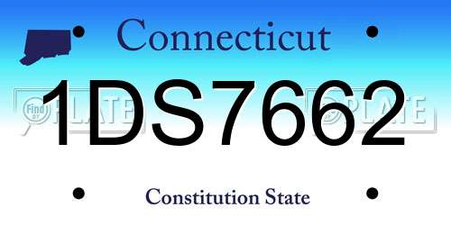 1DS7662 Connecticut License Plate