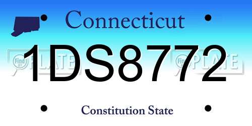 1DS8772 Connecticut License Plate
