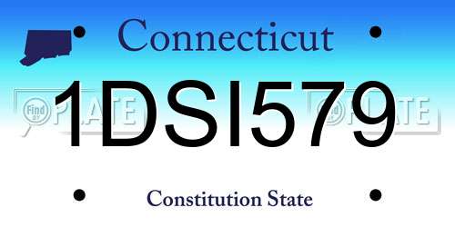 1DSI579 Connecticut License Plate