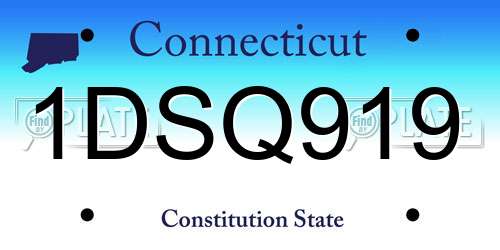 1DSQ919 Connecticut License Plate