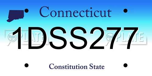 1DSS277 Connecticut License Plate