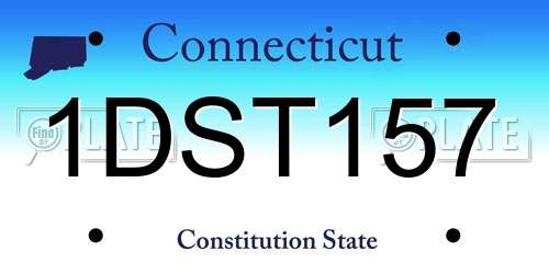 1DST157 Connecticut License Plate