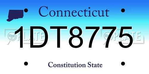 1DT8775 Connecticut License Plate