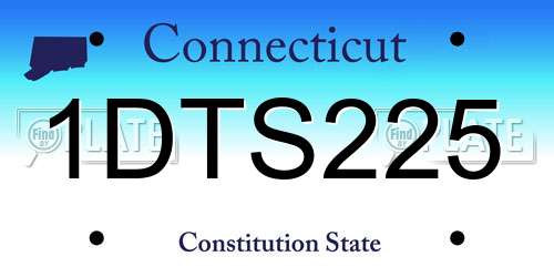 1DTS225 Connecticut License Plate