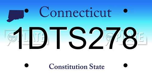 1DTS278 Connecticut License Plate