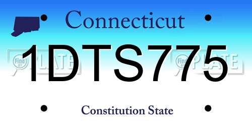 1DTS775 Connecticut License Plate