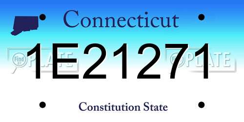 1E21271 Connecticut License Plate
