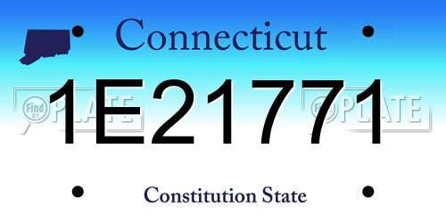 1E21771 Connecticut License Plate