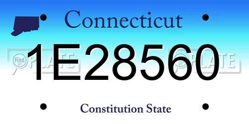 1E28560 Connecticut License Plate