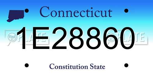 1E28860 Connecticut License Plate