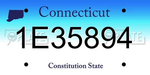 1E35894 Connecticut License Plate