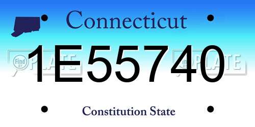 1E55740 Connecticut License Plate