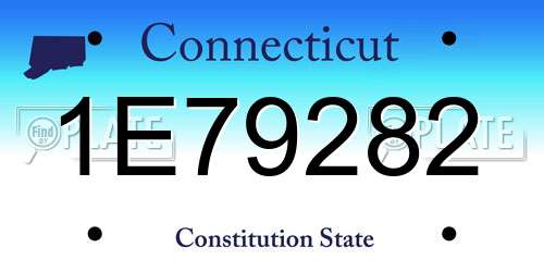 1E79282 Connecticut License Plate