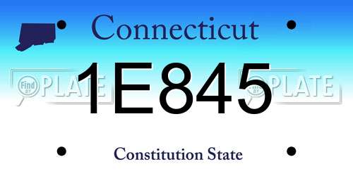 1E845 Connecticut License Plate