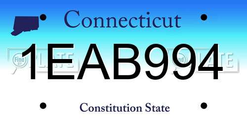 1EAB994 Connecticut License Plate