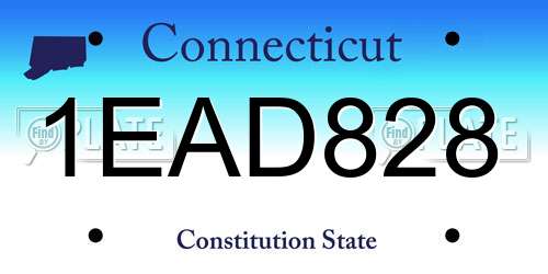 1EAD828 Connecticut License Plate