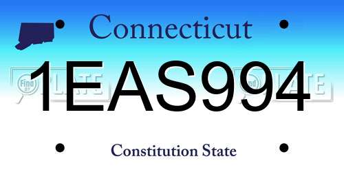 1EAS994 Connecticut License Plate