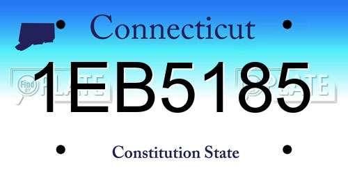 1EB5185 Connecticut License Plate