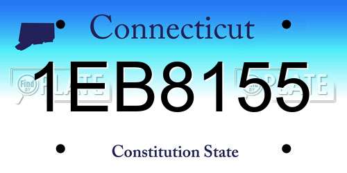 1EB8155 Connecticut License Plate