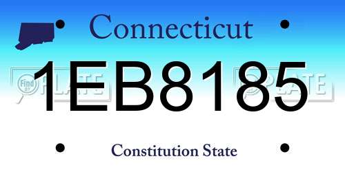 1EB8185 Connecticut License Plate