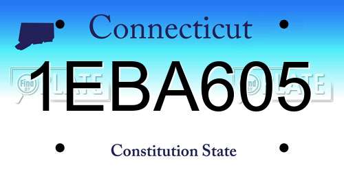1EBA605 Connecticut License Plate