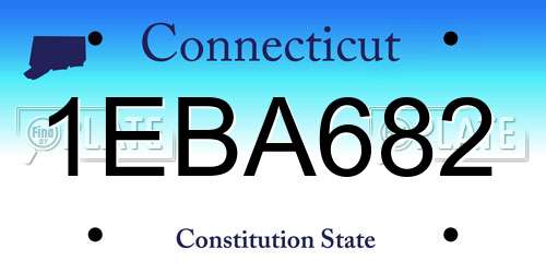 1EBA682 Connecticut License Plate