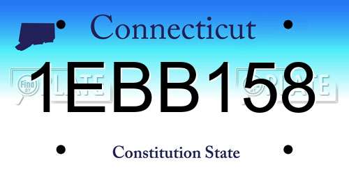 1EBB158 Connecticut License Plate