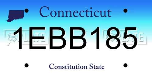 1EBB185 Connecticut License Plate