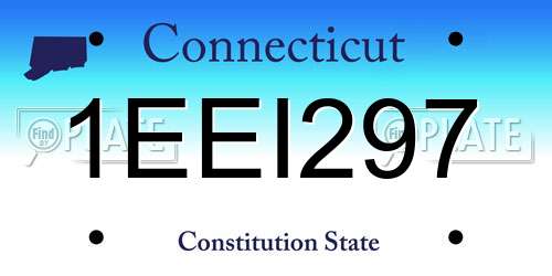 1EEI297 Connecticut License Plate