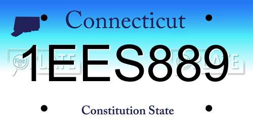 1EES889 Connecticut License Plate