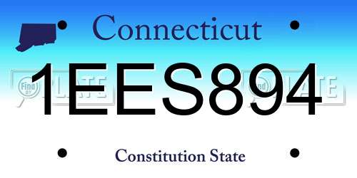 1EES894 Connecticut License Plate