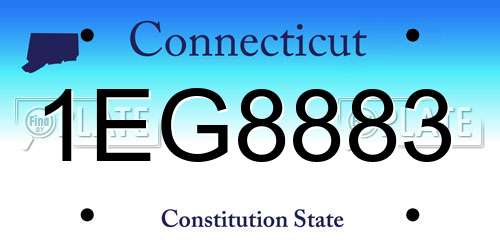 1EG8883 Connecticut License Plate