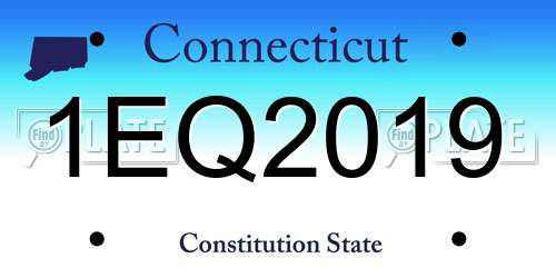 1EQ2019 Connecticut License Plate