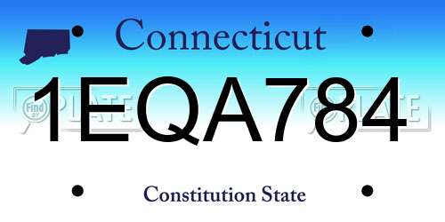 1EQA784 Connecticut License Plate