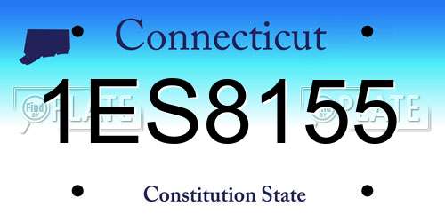 1ES8155 Connecticut License Plate