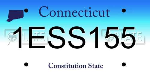 1ESS155 Connecticut License Plate