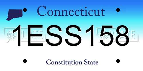 1ESS158 Connecticut License Plate