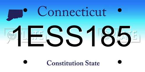 1ESS185 Connecticut License Plate