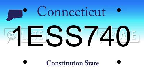 1ESS740 Connecticut License Plate