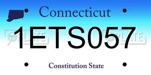 1ETS057 Connecticut License Plate